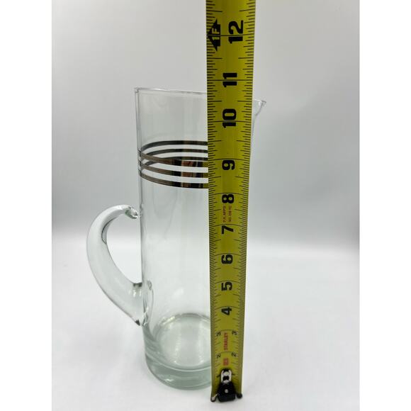 Vintage glass cocktail drink pitcher - Picture 3 of 3